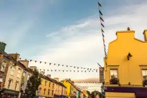 bunting-across-street-of-kenmare-town-county-kerr
