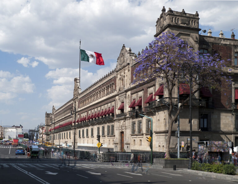 American Emigration Revue 43 Palacio Nacional (National Palace), Mexico City. Where many rules proposed for the Mexico Residency Requirements 2026 originate,