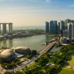 Singapore Marina Bay financial district skyline, location of the Economic Development Board administering the Global Investor Programme