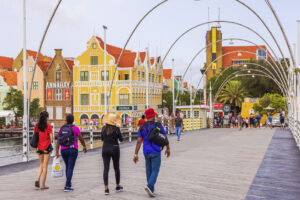 The Queen Emma Bridge in Willemstad, Curaçao, where Curaçao pensionado scheme applicants are interested in living long term.